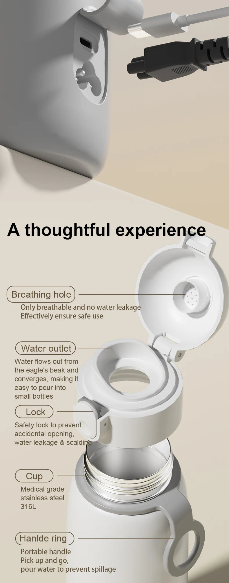 Portable USB Outdoor Travel Bottle Warmer for Baby Feeding Supplies Quick Heating for Breast Milk and Formula OEM Product