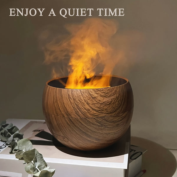 1pc 5.07oz Flame USB Aroma Diffuser and Humidifier, Suitable for Home, Bedroom, Living Room, Study, and Office. Add Essential Oils to Create a Comfortable Environment. Auto Shut-Off When Water is Low. Perfect Gift for Christm