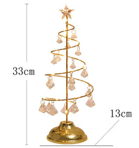 LED Christmas Tree Table Lamp Battery Power Modern Crystal Desk Decor Light Bedroom Living Room Christmas Gift Table Lights