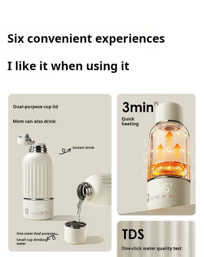 Baby Water Cup 500ml Rechargeable Heating Insulation Boiling Milk&Water