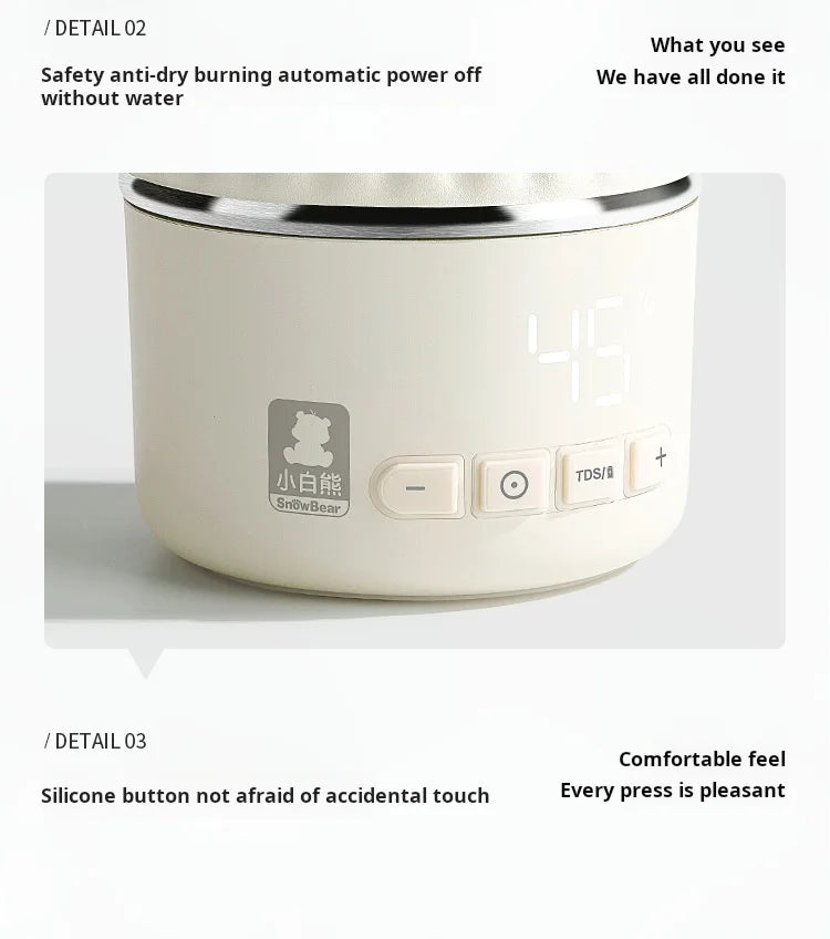 Baby Water Cup 500ml Rechargeable Heating Insulation Boiling Milk&Water