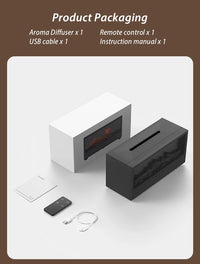 Simulated Fireplace Aroma Diffuser Essential Oil Flame Air Humidifier Remote Control Colorful Ambiance Night Light Creative Gift