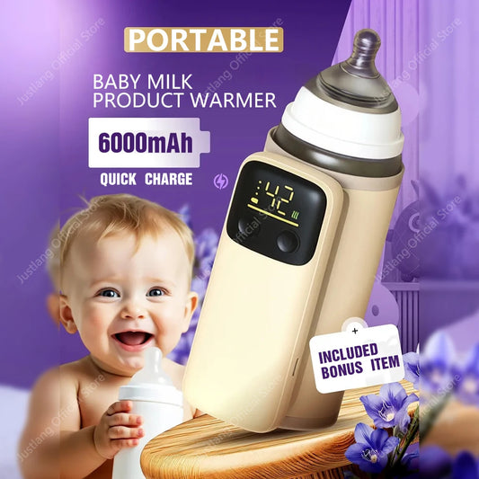 Rechargeable Baby Bottle Warmer 6 Heat Level Multifunction Breast Milk Warmer Accurate Temperature Control Baby Bottle