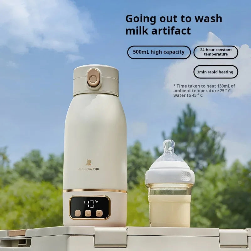 Baby Water Cup 500ml Rechargeable Heating Insulation Boiling Milk&Water
