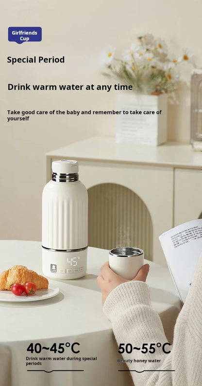 Baby Water Cup 500ml Rechargeable Heating Insulation Boiling Milk&Water