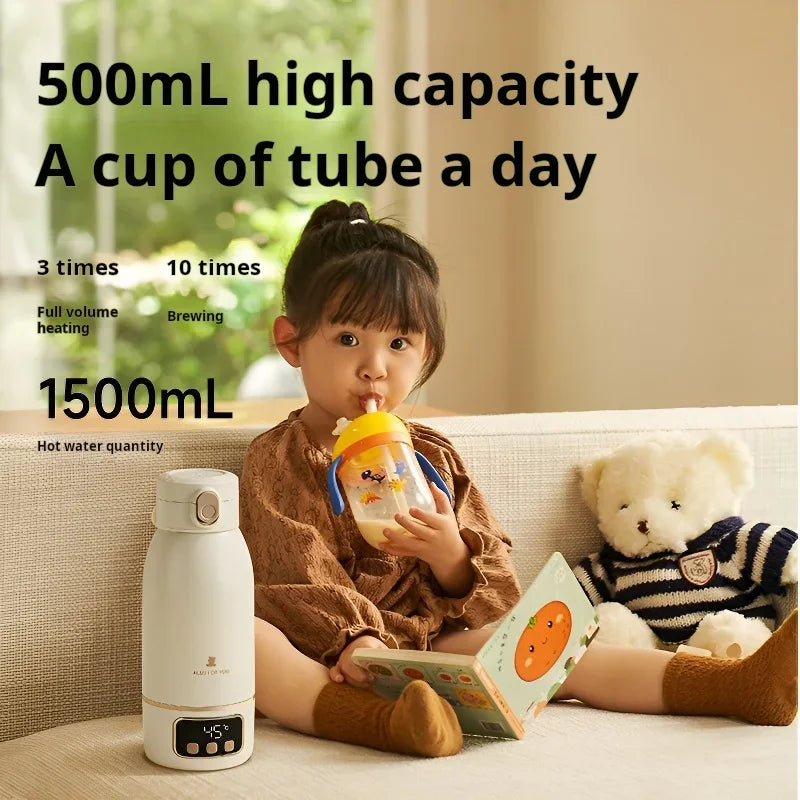 Baby Water Cup 500ml Rechargeable Heating Insulation Boiling Milk&Water