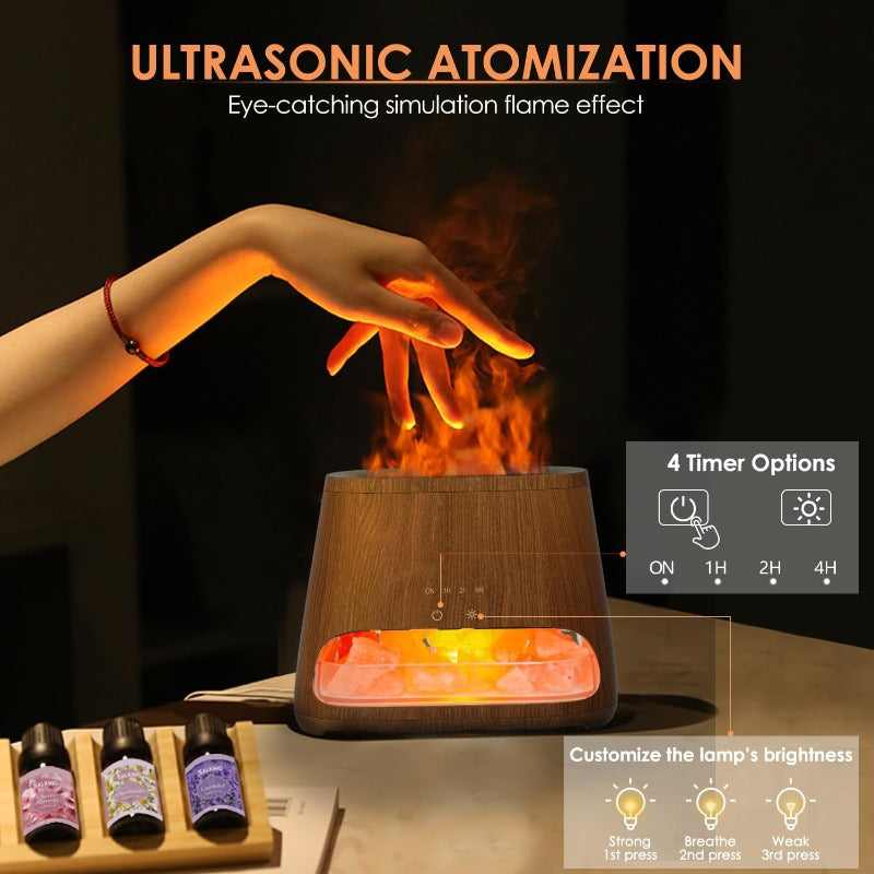 Himalayan Salt Lamp Diffuser & Cool Mist Humidifier with Soundwave technology