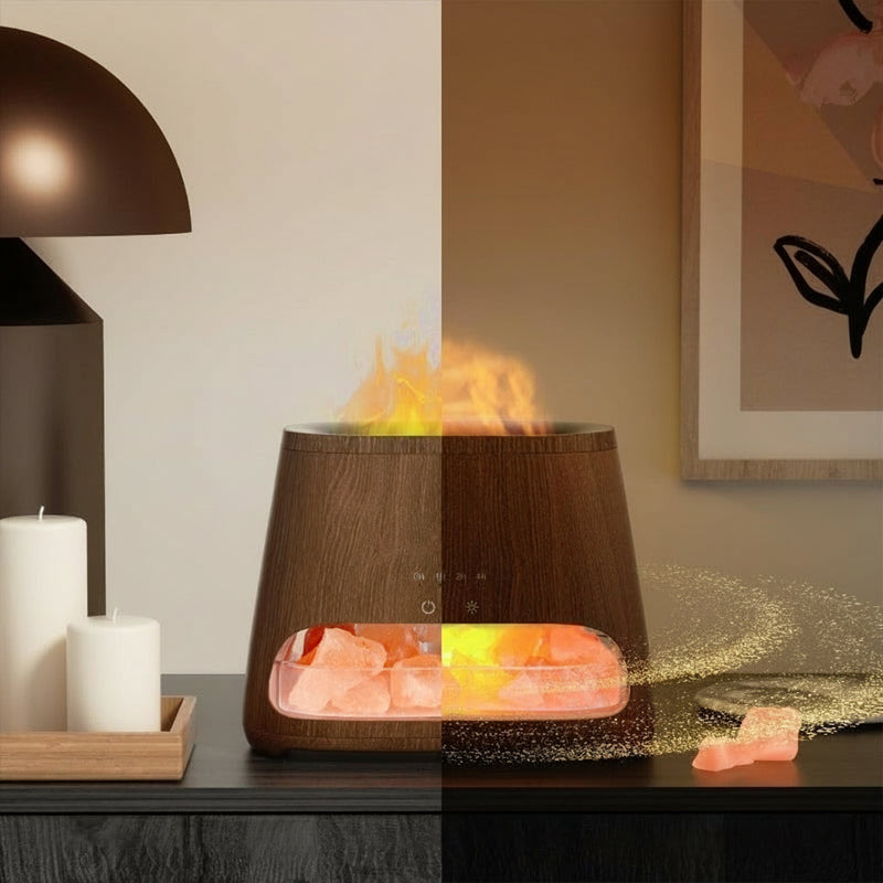 Himalayan Salt Lamp Diffuser & Cool Mist Humidifier with Soundwave technology