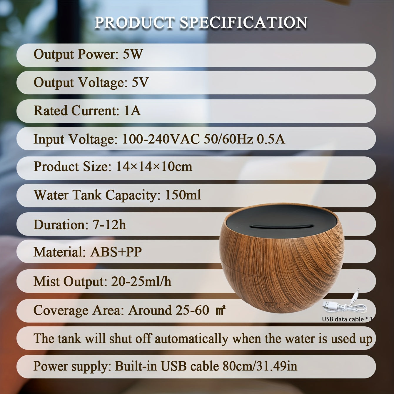 USB Aroma Diffuser and Humidifier