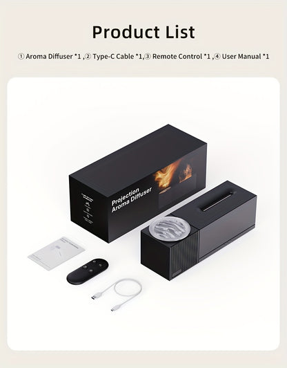 Projection Flame Air Diffuser Humidifier