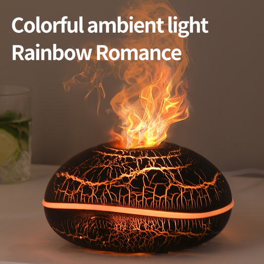 Essential Oil Diffuser - Flame Effect - Humidifier with 7 Color Lights