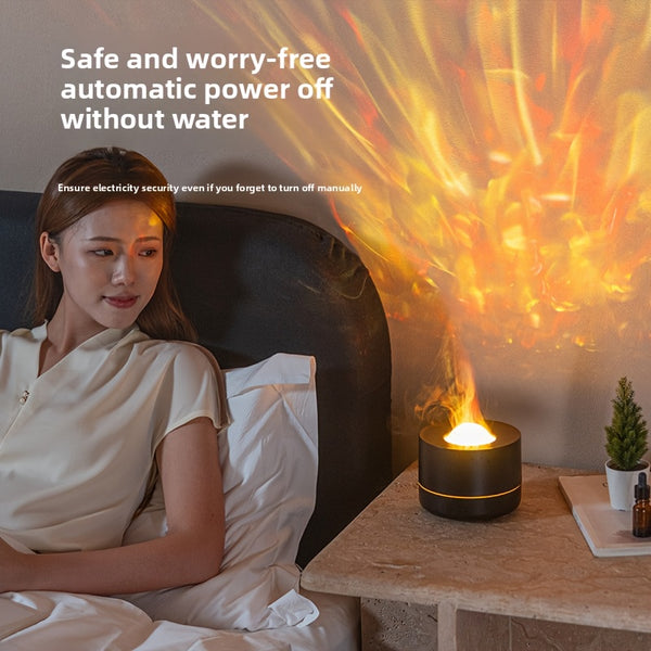 2025 Creative New Product Starry Sky Projection Humidifier USB Home Desktop Colorful Atmosphere Lamp Aromatherapy Machine Cross-border, Aromatherapy Device, Ambient Lighting, Decorative Light, Stylish Humidifier, Durable Cons